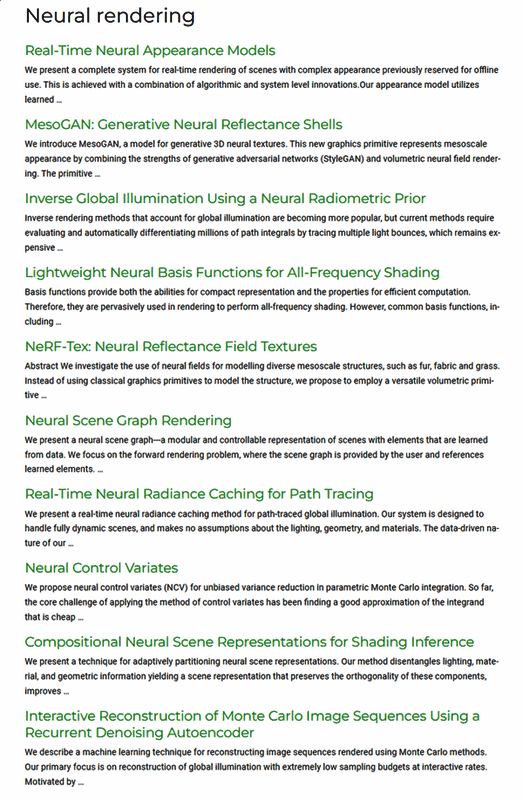 神经渲染相关技术图示