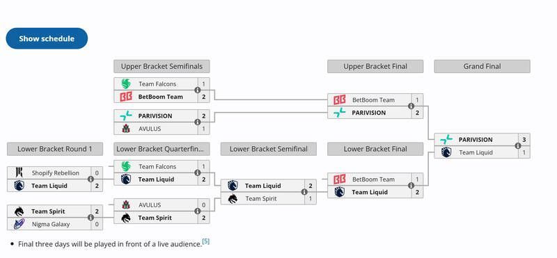 Parivision战队夺冠庆祝画面