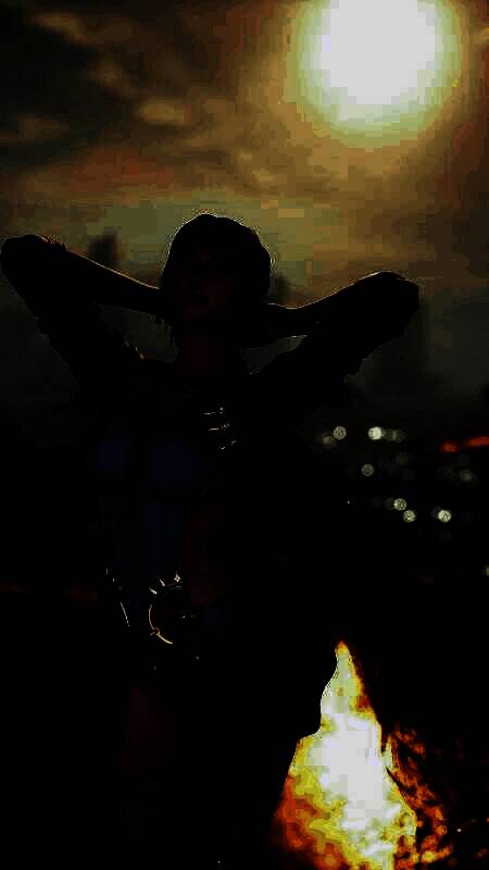 《星刃》女主伊芙在照相模式中的画面