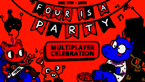 Steam四人派对活动宣传图