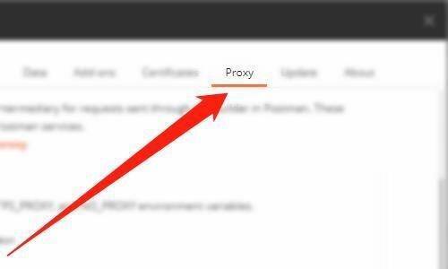 点击Postman的Proxy选项
