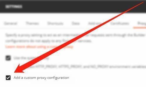 勾选Postman的自定义代理配置选项