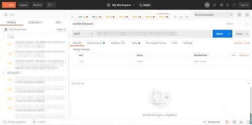 打开Postman软件界面图