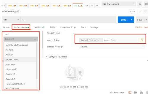 输入token信息界面图