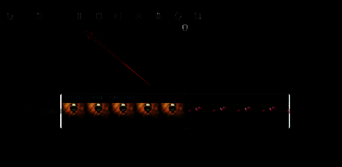 移动指针到切割位置并点击切割图标的界面图片