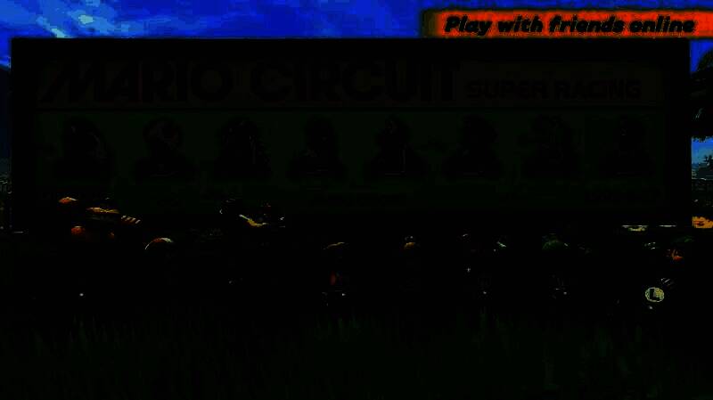 《马里奥赛车：世界》相关画面，大金刚站在初代《超级马里奥赛车》角色海报前