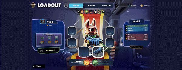 Autogun Heroes: Supercharged英雄选择画面