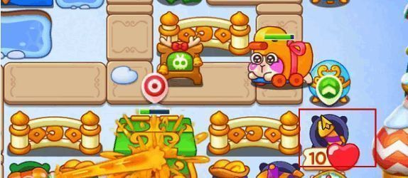 右侧摆放烟花炮塔的游戏画面