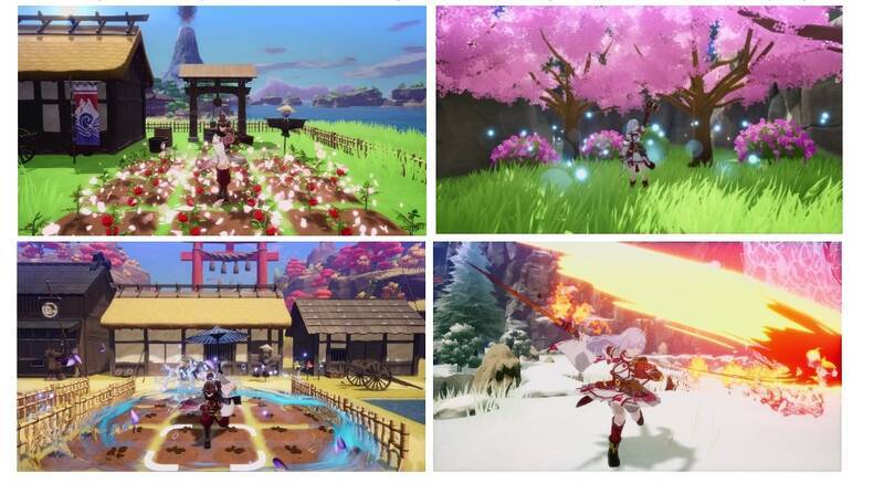 主人公手持武器跳舞战斗画面