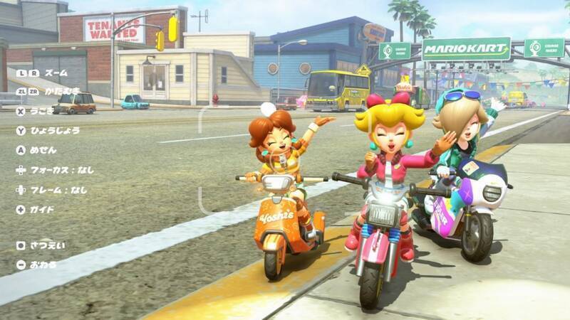 《马里奥赛车：世界》漫游模式拍摄画面场景