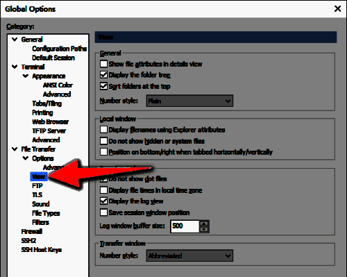 切换至View菜单栏界面图