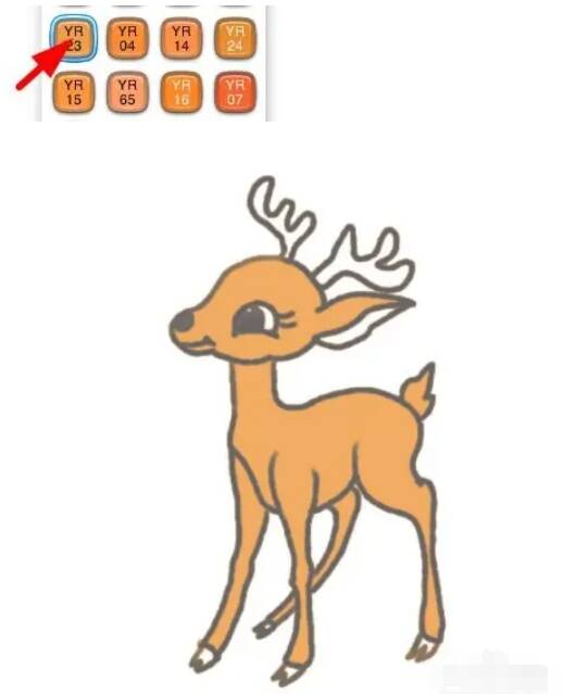 梅花鹿上色后的效果图