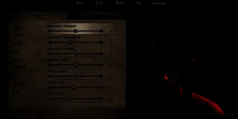 木精灵下巴捏脸参考图