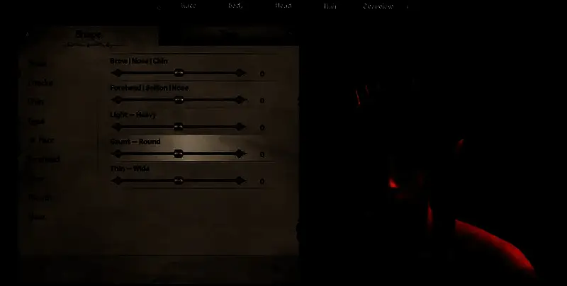 木精灵脸部整体捏脸参考图