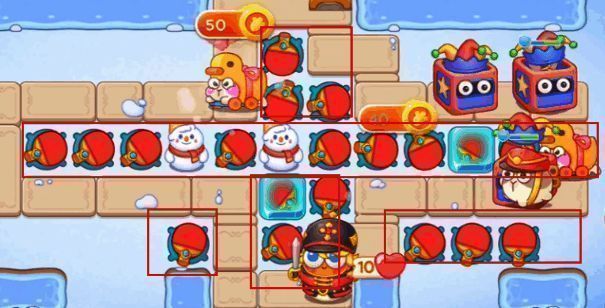 保卫萝卜4胡桃夹子第36关最终炮塔摆放通关图