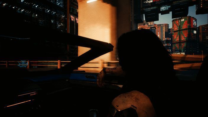 赛博朋克 2077 强尼出现在副驾驶座