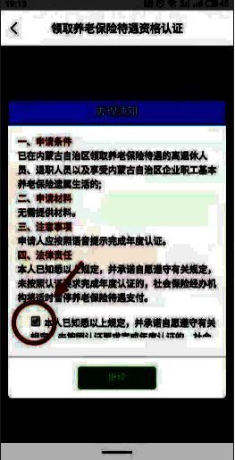 资格认证界面勾选方块