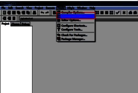 Dev C++环境选项设置界面图片