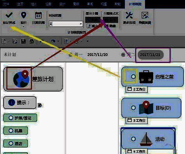 MindManager计划视图功能对比配图