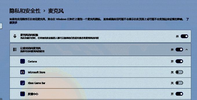 系统麦克风权限设置图