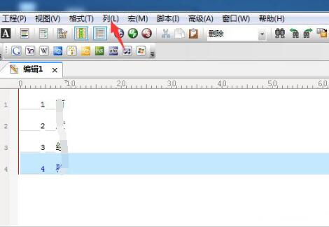点击列选项菜单的画面