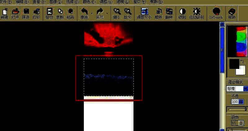 多张图片在空白长图中拼接的界面图