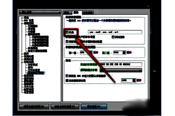 高级选项卡中外部字幕模块开启选项的界面图片