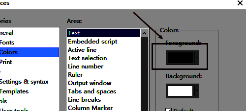 设置文本颜色的界面图