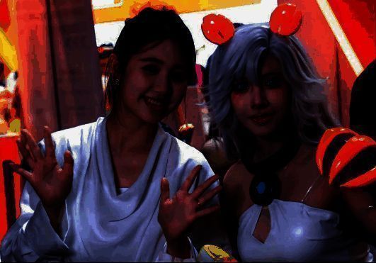 螃蟹账号在ChinaJoy的现场展示