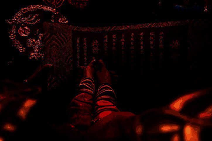 书法大师书写婚书