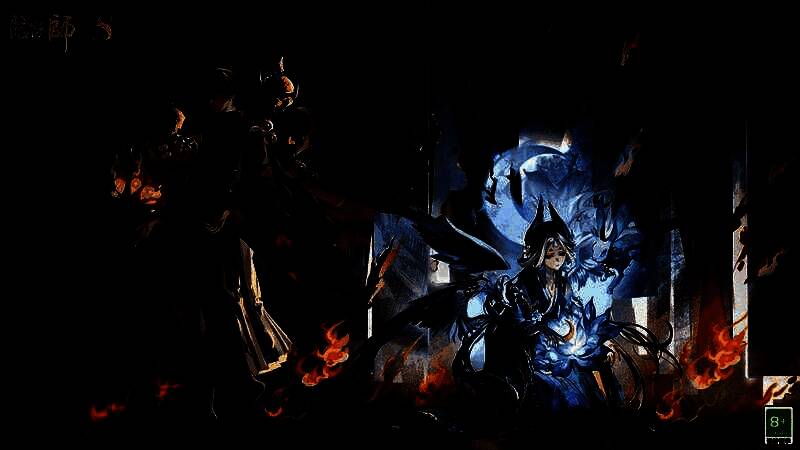 专属插画月映焰行图片