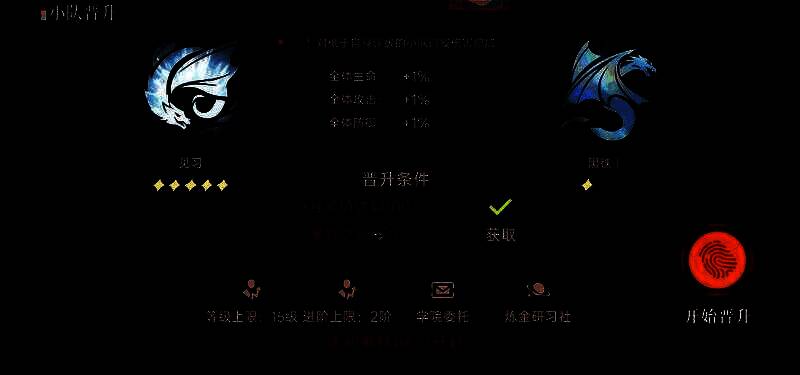 小队评级晋升画面