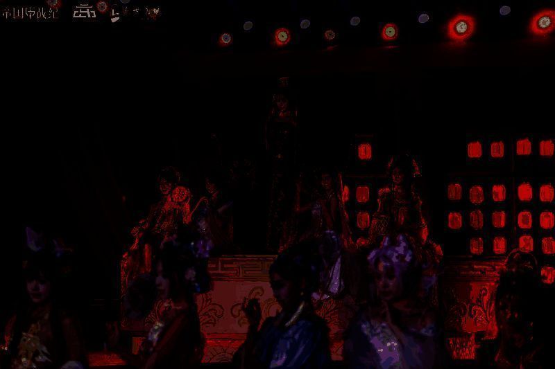 盛世唐城景区内的演出场景