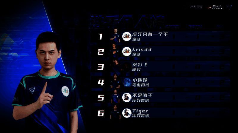 个人选手榜截图