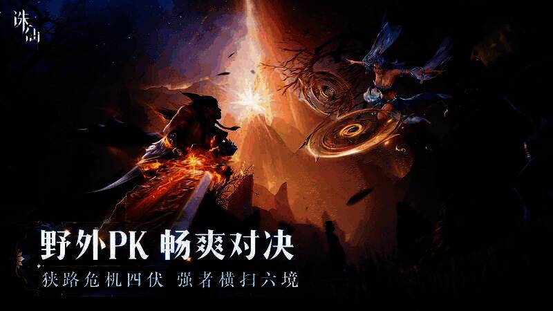 玩家在野外激烈战斗,技能特效炫目