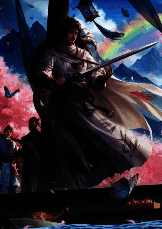 友徐庶原画,身披战甲,手执长剑,英气逼人