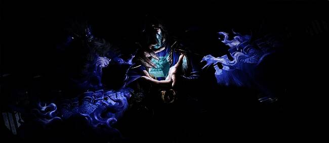 谋司马懿觉醒形态展示，背景动态变化，特效绚丽