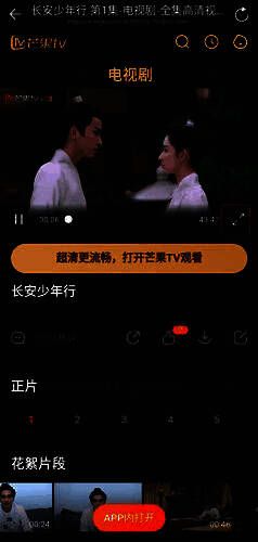 全屏播放界面示意图,展示播放器控制区域与画面