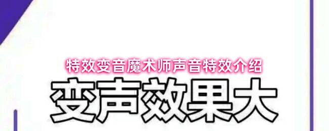 特效变音魔术师界面展示多种变声特效选项,界面简洁直观