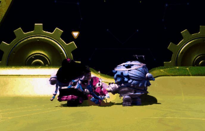 玩具“甜蜜贴贴气球”展示图，两人互动时气球自动靠近