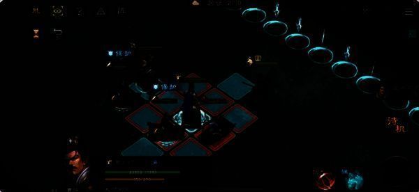 战斗阶段示意图,展示关羽、夏侯渊与曹操的战术配合