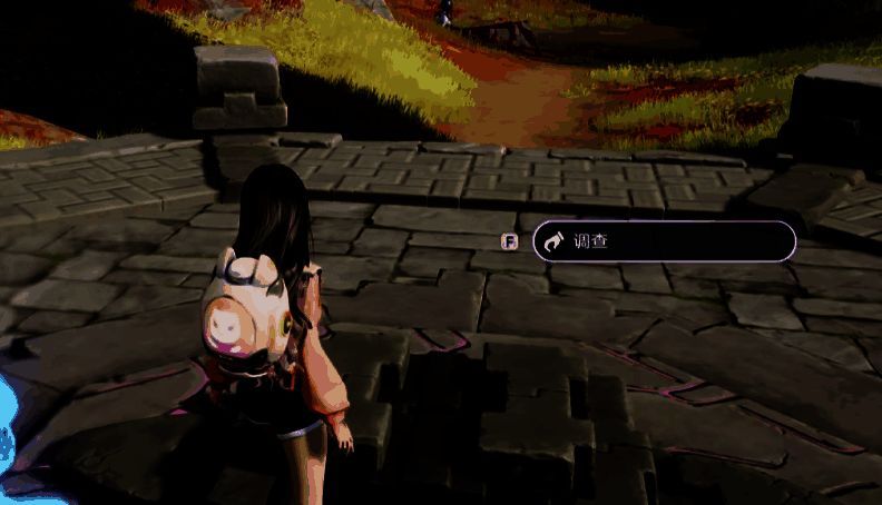 玩家操控角色准备进入地宫,手持照明工具,背景为神秘洞穴入口