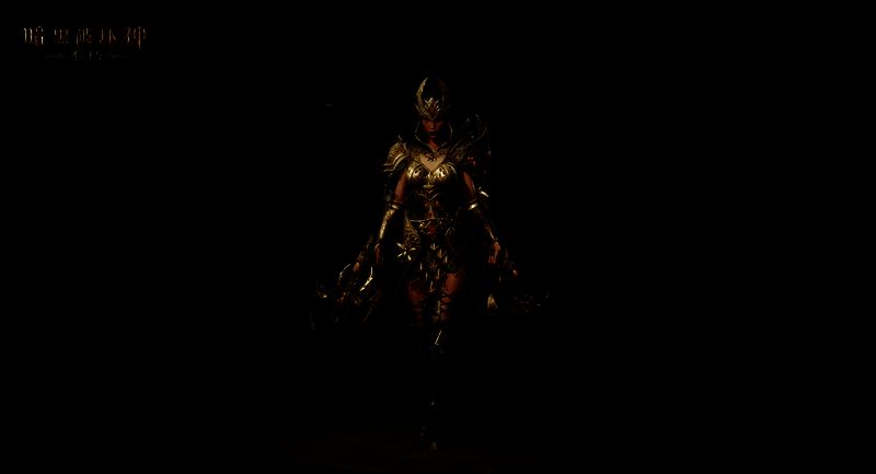 凝珀守卫全身展示，金色战袍与琥珀护甲完美融合