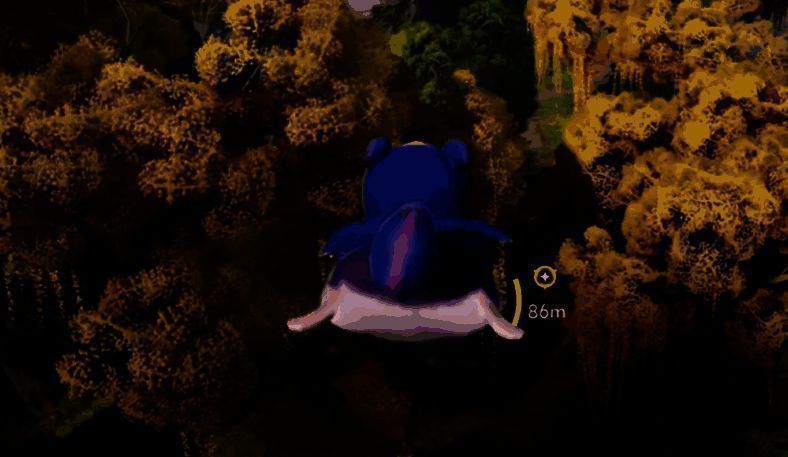 星乐蒂与玩家角色互动，小飞鼠围绕角色飞舞，画面温馨，展现亲密伙伴关系