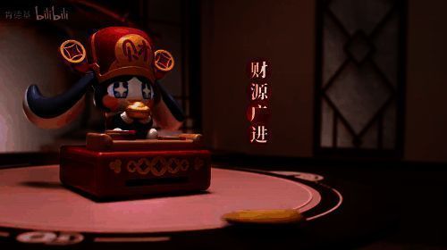 联动玩具展示,帕姆手持金币,叽米被装在铁锅中,谛听与呜呜伯造型生动,整体风格卡通可爱