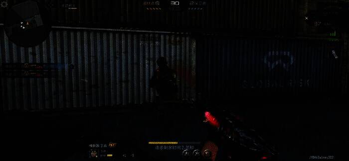 AK47-黑武士觉醒武器特写,枪身呈现黑色金属质感,带有炫酷特效