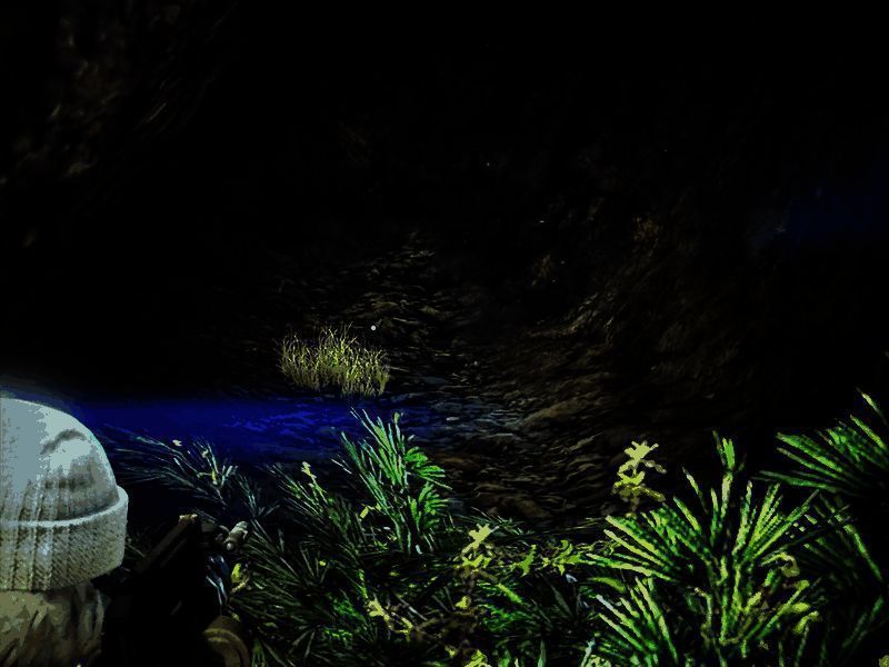 沙滩边破旧小屋旁的铁锹被玩家调查，周围环境荒凉