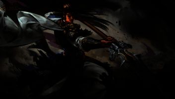 谋张绣皮肤展示,身披战甲,背景为战场烽火