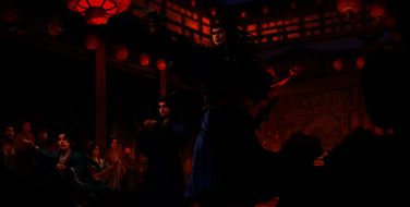 SP曹操皮肤展示,身穿华服,背景为金殿之上