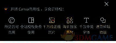 Canva可画商用版会员特权列表展示